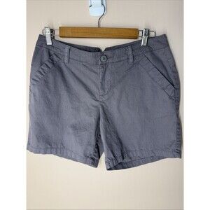 Columbia Gray Women’s Cotton Chino Shorts Size 8 Outdoor Hiking Casual